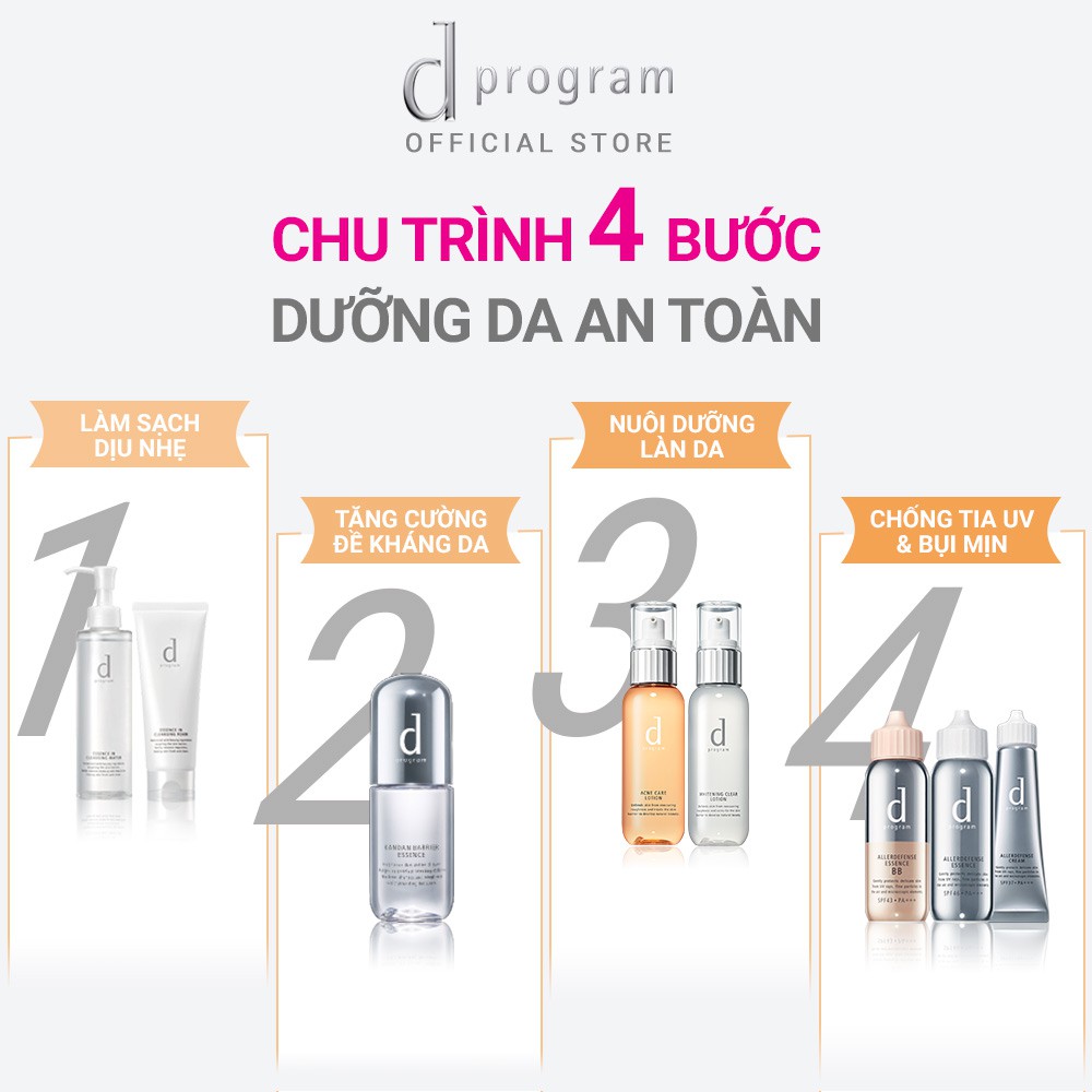 Bộ 2 Sữa rửa mặt tạo bọt dưỡng da Essence Cleansing Foam d program 120g x 2