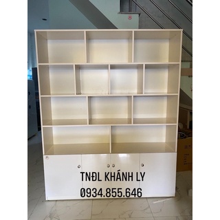 Kệ trưng bày nhựa đài loan 145x180x31 trắng