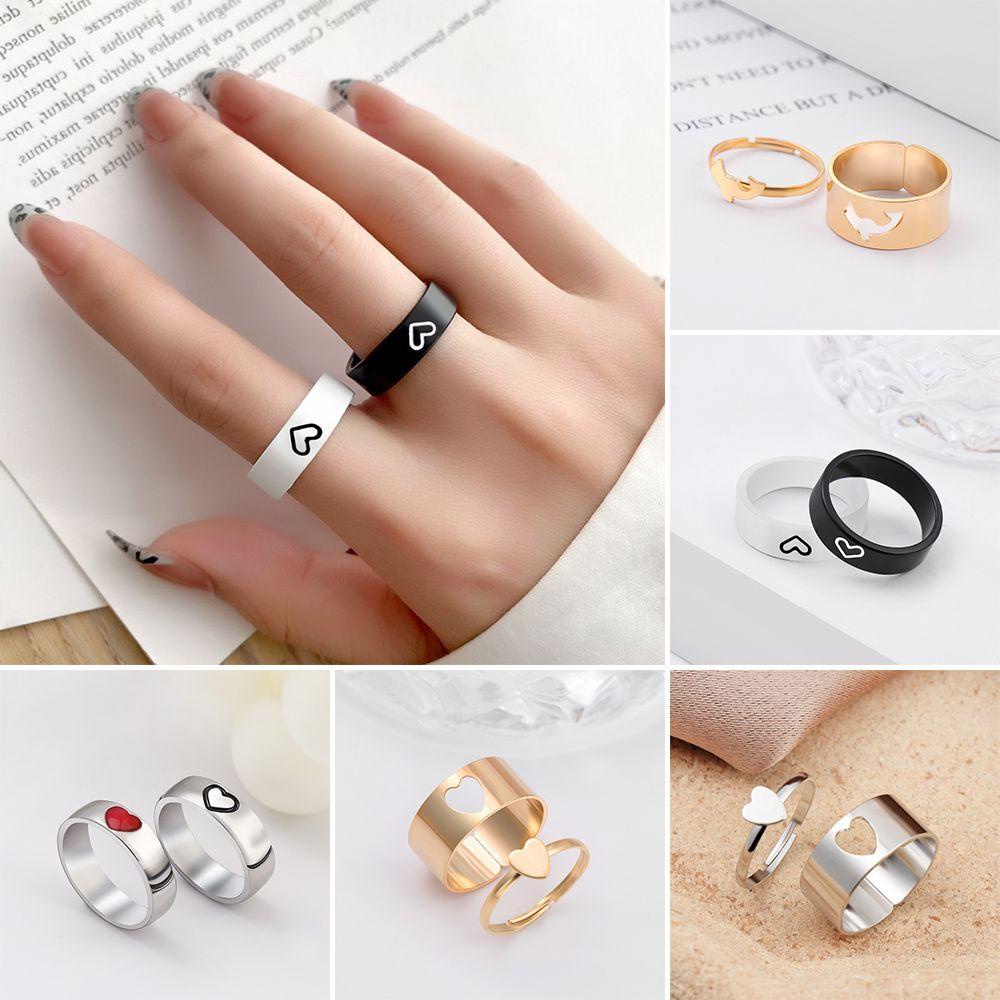 ROWANS Nhẫn Cưới Nam Nữ Hình Cá Heo