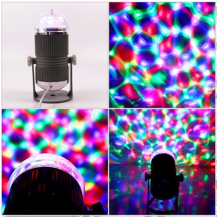Đèn Led Xoay 7 Màu Trụ Cảm Biến Âm Thanh Chóp Theo Nhạc - Đèn Bay Sân Khấu Phòng Bar Phòng Karaoke Vũ Trường