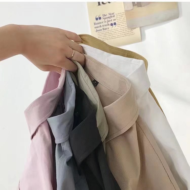 Áo Khoác Sơ Mi Tay Dài Dáng Rộng Kiểu Retro Nhật Bản Thời Trang Mùa Xuân Cho Nam