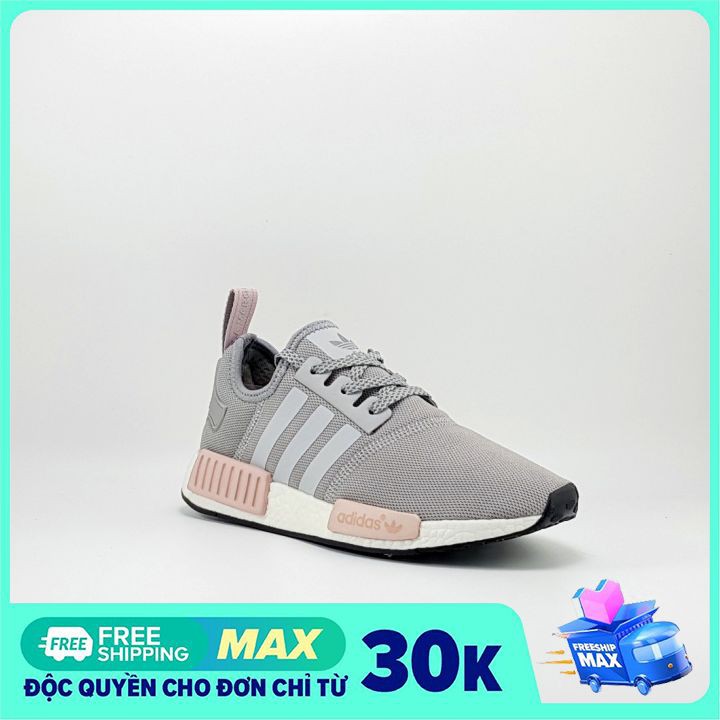 [Full box + size ] Giày thể thao Sneaker NMD R1 Primeknit Grey Pink