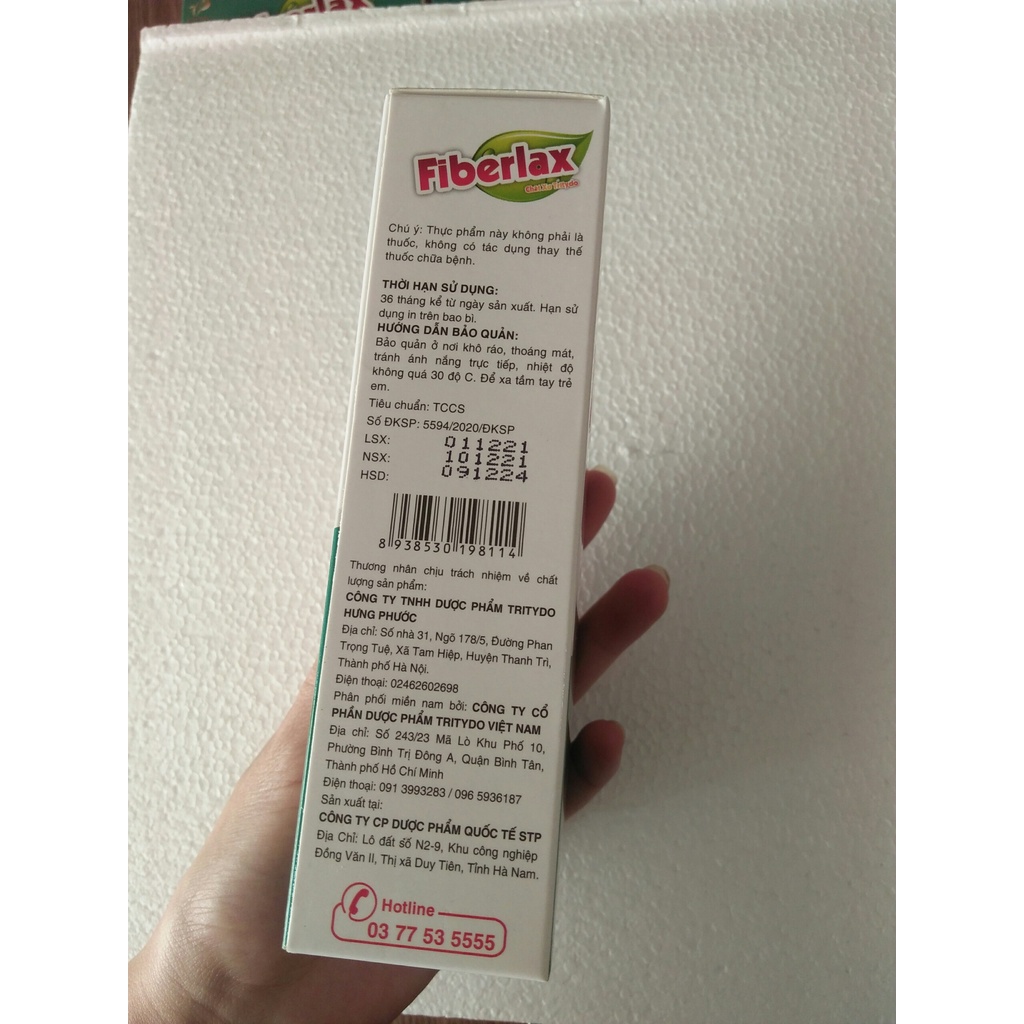 Chất Xơ Tritydo Fiberlax - Bổ Sung Chất Xơ, Nhuận Tràng, Cải Thiện Táo Bón