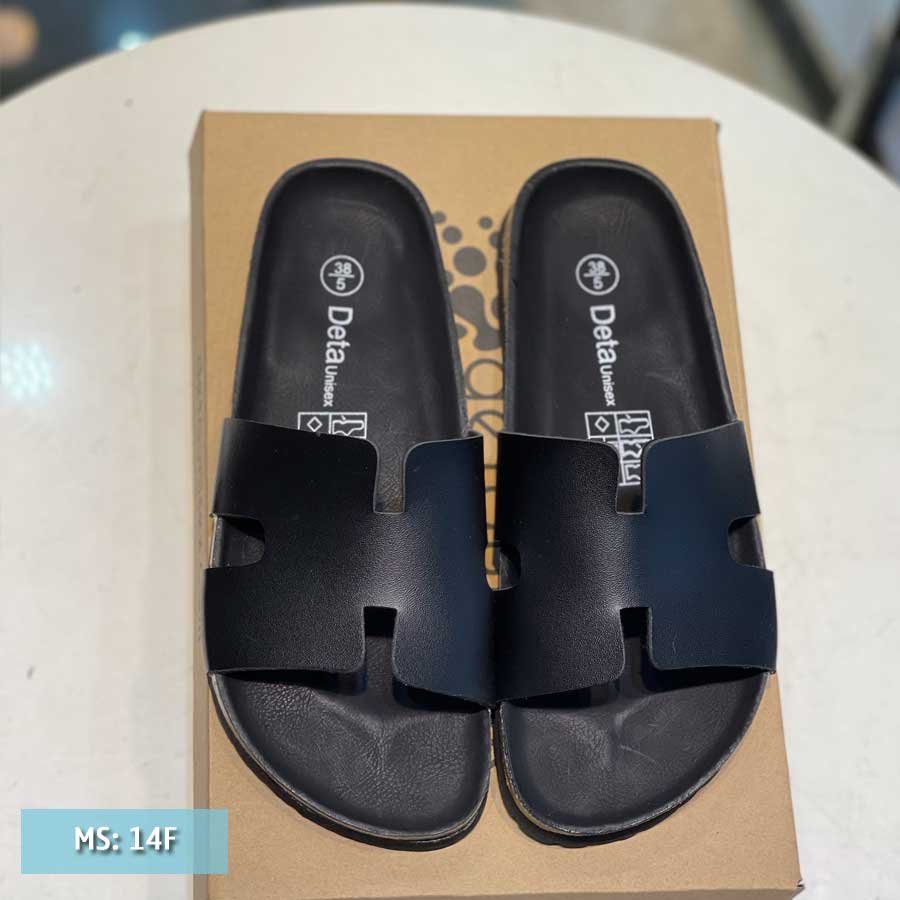 [CỰC XINH] DÉP CHỮ H NAM NỮ ĐẾ TRẤU LÓT ĐEN - DÉP BIRKEN DETAUNISEX BH 6 THÁNG - DETA14F