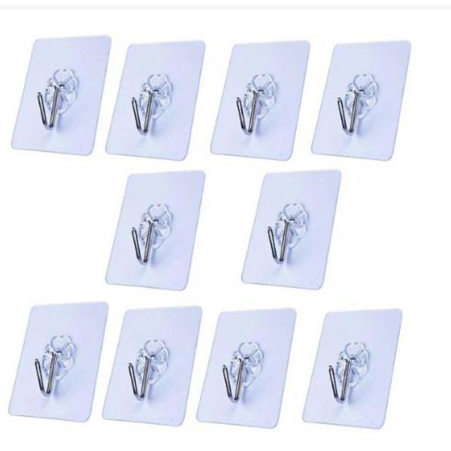 Móc Dán Tường Siêu Dính Trong Suốt Chịu Lực Tốt Treo Tường Chắc Chắn 6x6 cm 1K