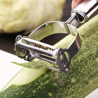 Nạo củ quả inox đa năng 2 in 1 chống han gỉ, dụng cụ nạo củ quả và bào sợi nhanh chóng tiện lợi