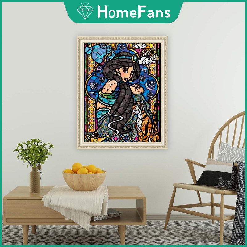 Bộ Tranh Đính Đá 5D Tự Làm 40x50cm Hình Công Chúa Disney