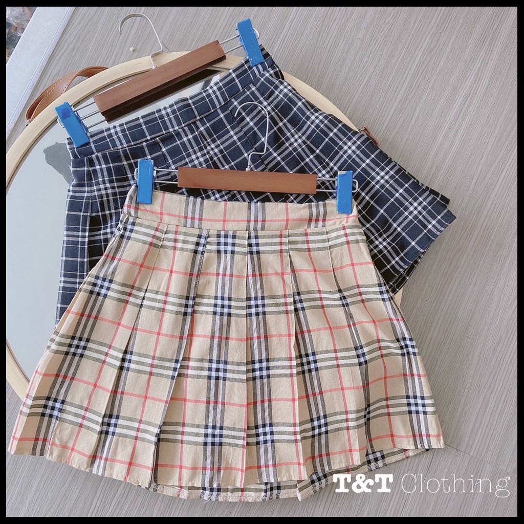 Chân váy xòe full màu Chân Váy ngắn Tennis kẻ caro xếp ly dáng xòe Hàn Quốc | Chân váy nữ 💃By 23t.shop | BigBuy360 - bigbuy360.vn