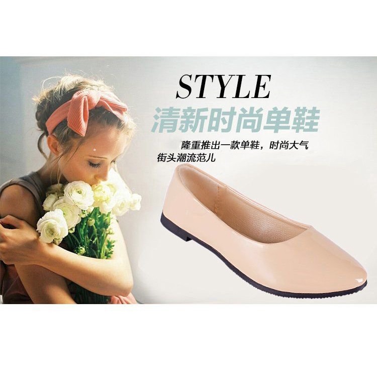 Giày búp bê đế bằng phong cách Hàn Quốc size nhỏ 33 / size lớn 42 cho nữ