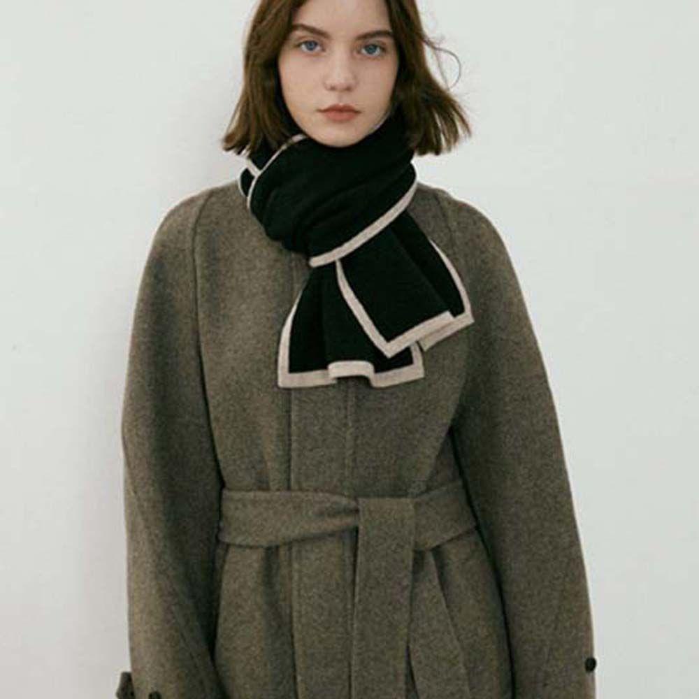 Khăn Choàng Cổ Dài Giả Pashmina Giữ Ấm Mùa Đông Phong Cách Hàn Quốc Cho Nữ