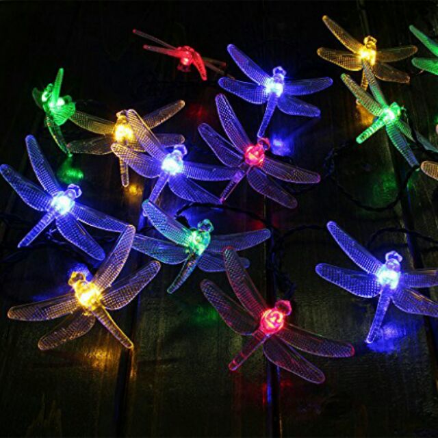 Chuồn Chuồn Led 7Màu Dán Tường