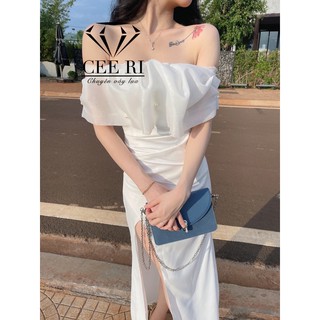 ( ẢNH THẬT SHOP CEERI TỰ CHỤP ) Đầm lụa dự tiệc cao cấp