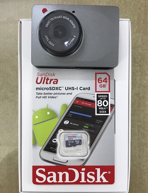 Camera hành trình Ô tô 1296P Xiaomi (xám)+Kèm thẻ Micro 64GB | BigBuy360 - bigbuy360.vn