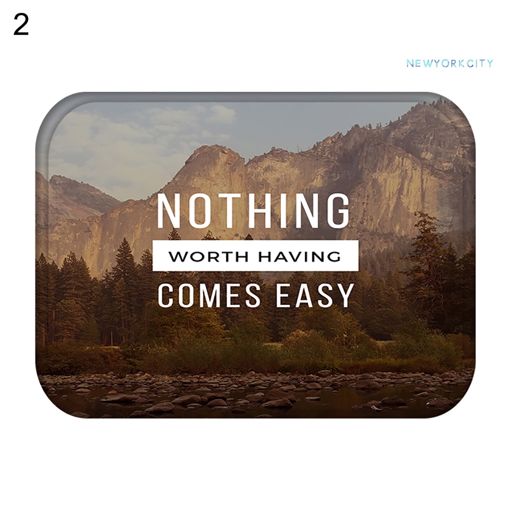 Thảm lót cửa chùi chân Chống Trượt In Chữ Độc Đáo Kích Thước 40x60cm