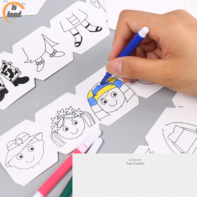 Set 2 Bộ Dụng Cụ Vẽ Tranh Tô Màu Nước Xoay Diy Dễ Thương Cho Trẻ Em