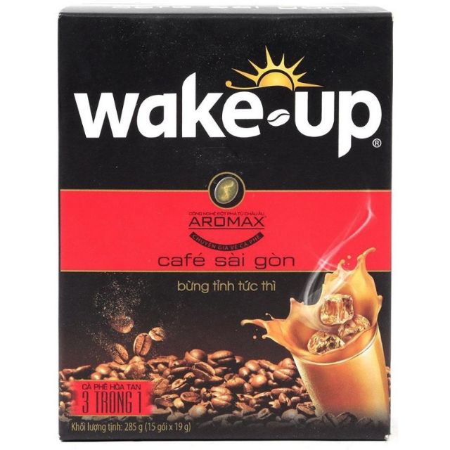 Cafe wake up Sài Gòn 3in 1 bịch 24goi× 19g