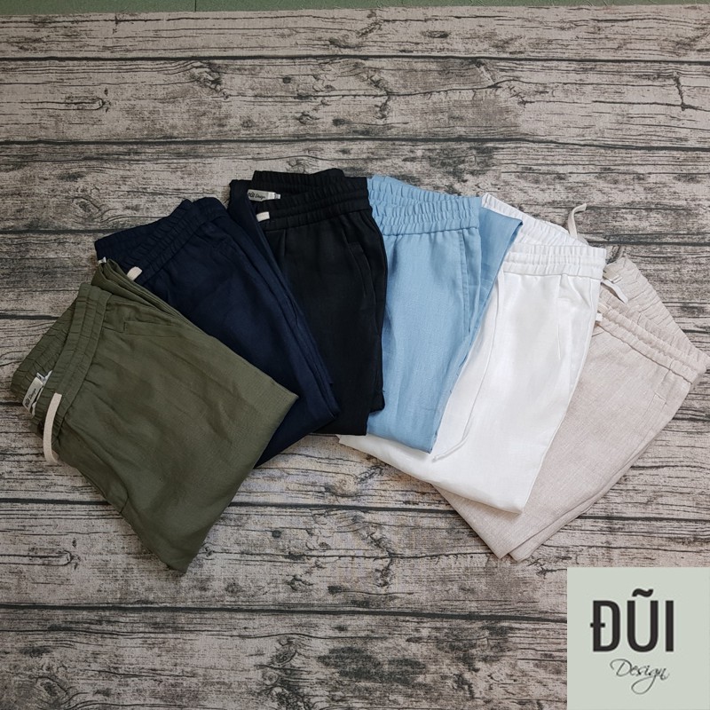 Quần đũi nam cạp chun ống suông dài be