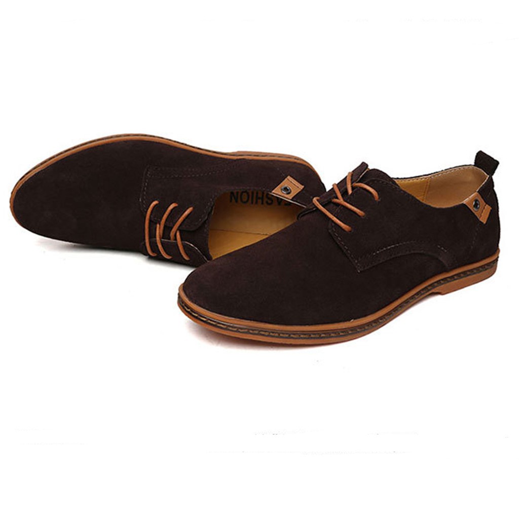 Giày Oxford Da Lộn Phong Cách Châu Âu Cho Nam Size 39-48#Giày Chạy Bộ Nam