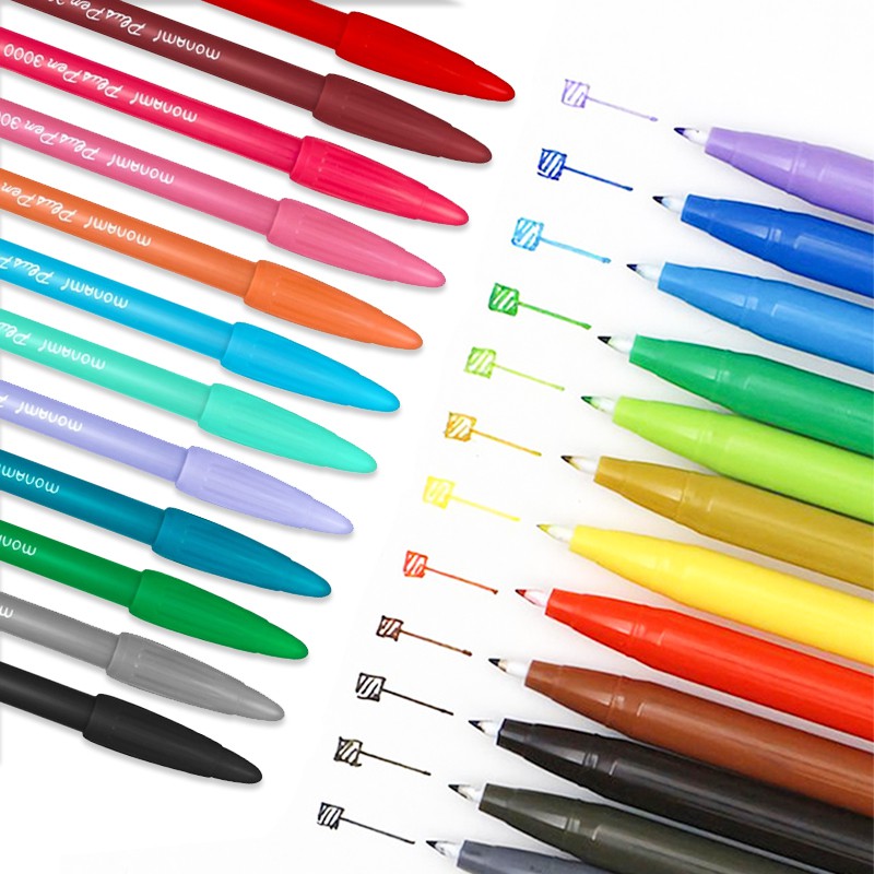 Set 12/ 24/ 36/ 48 bút lông màu ANGEL MARK 3000 ngòi nét nhỏ tiện lợi