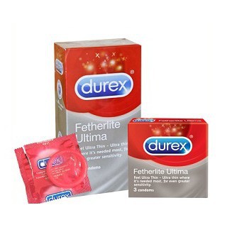 3 Hộp Bao cao su Durex Fetherlite Ultima Chính Hãng-Siêu Mỏng (VIP)