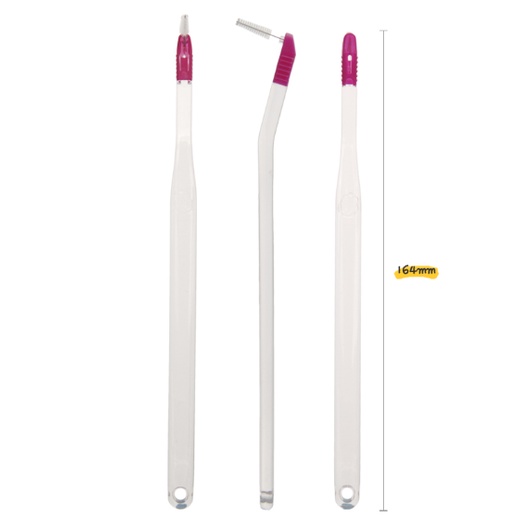 Bàn Chải Kẽ Răng Wedent Interdental Brush 50P (1 Cây Nhỏ + 1 Cây Lớn + 50 Đầu Thay Thế - Size SS)
