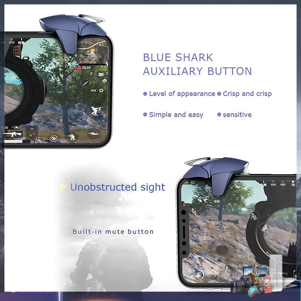 AK16 Blue Shark Metal Mobile Game Controller Fire Button Aim Key for PUBG