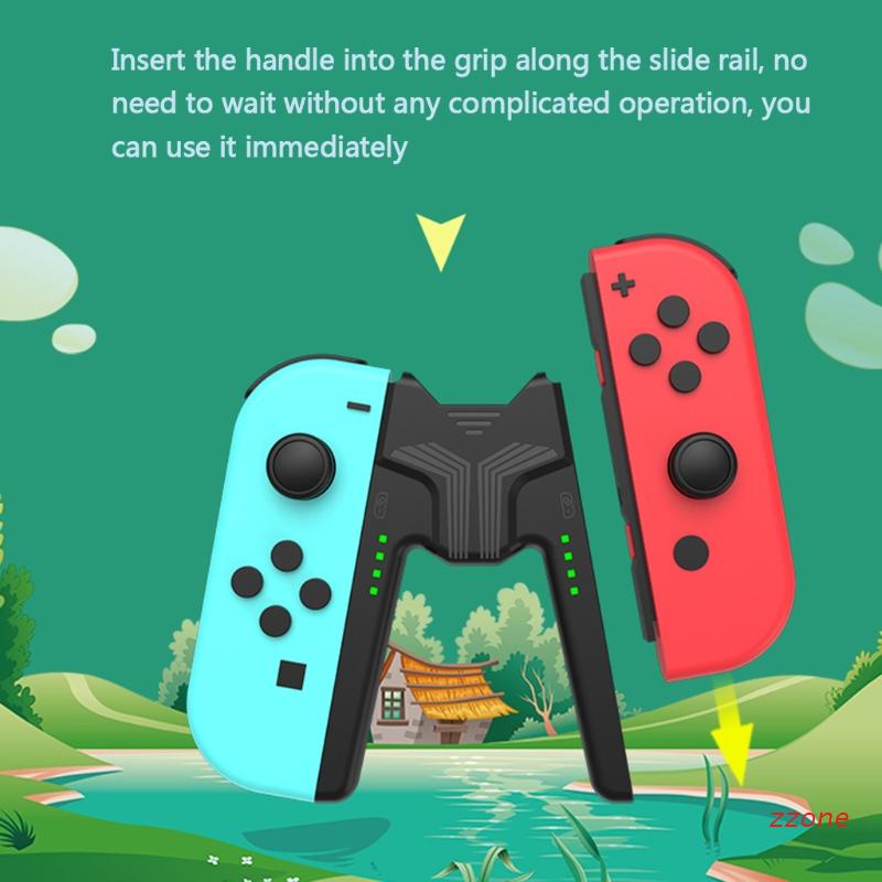 Tay cầm điều khiển chơi game không dây hình chữ v trái phải tương thích với Switch Joy-Con