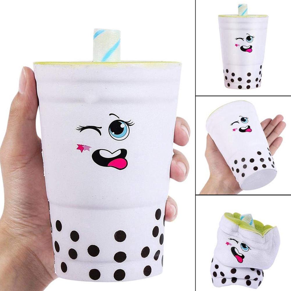 Đồ chơi Squishy bóp mềm lâu phồng hình ly trà/ly kem kích thước lớn