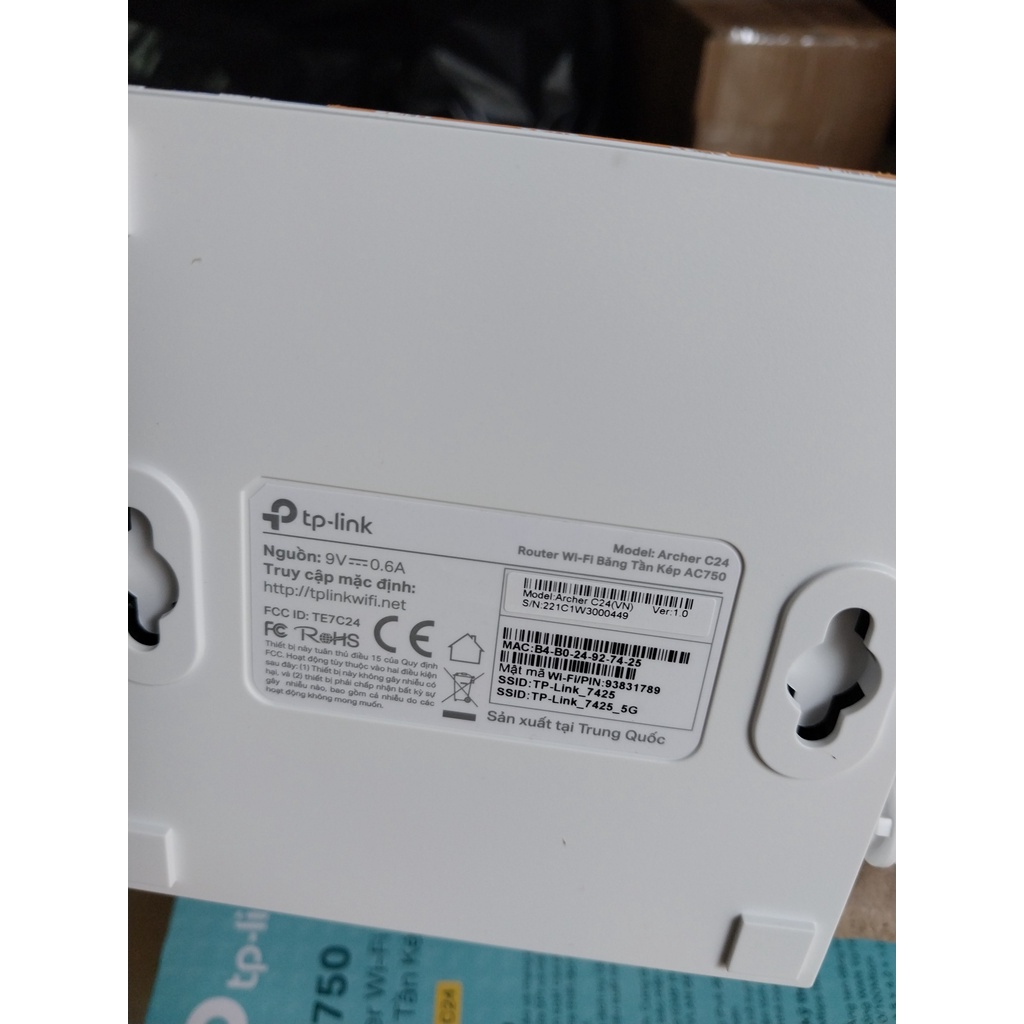 Phát Wifi TP-Link Archer C24 AC750 4 anten