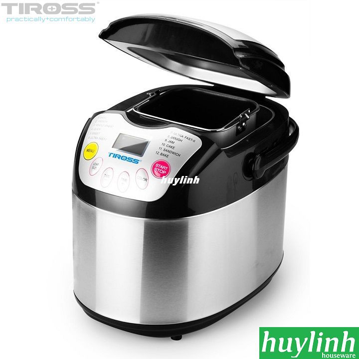 Freeship Máy làm bánh mì Tiross TS821 - 2 lít - 12 chức năng