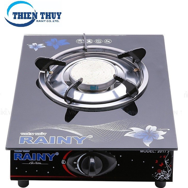 Bếp gas đơn hồng ngoại Rainy mặt kiếng cường lực hoa văn ngẫu nhiên - Hàng chính hãng