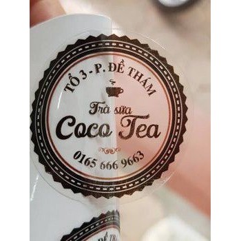 In tem nhãn decan trong, decan chống nước, decan nilon sticker A3 theo yêu cầu