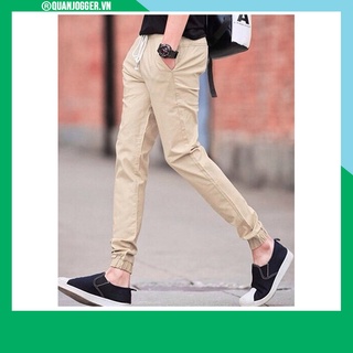 Quần Jogger Kaki Trơn Màu Kem