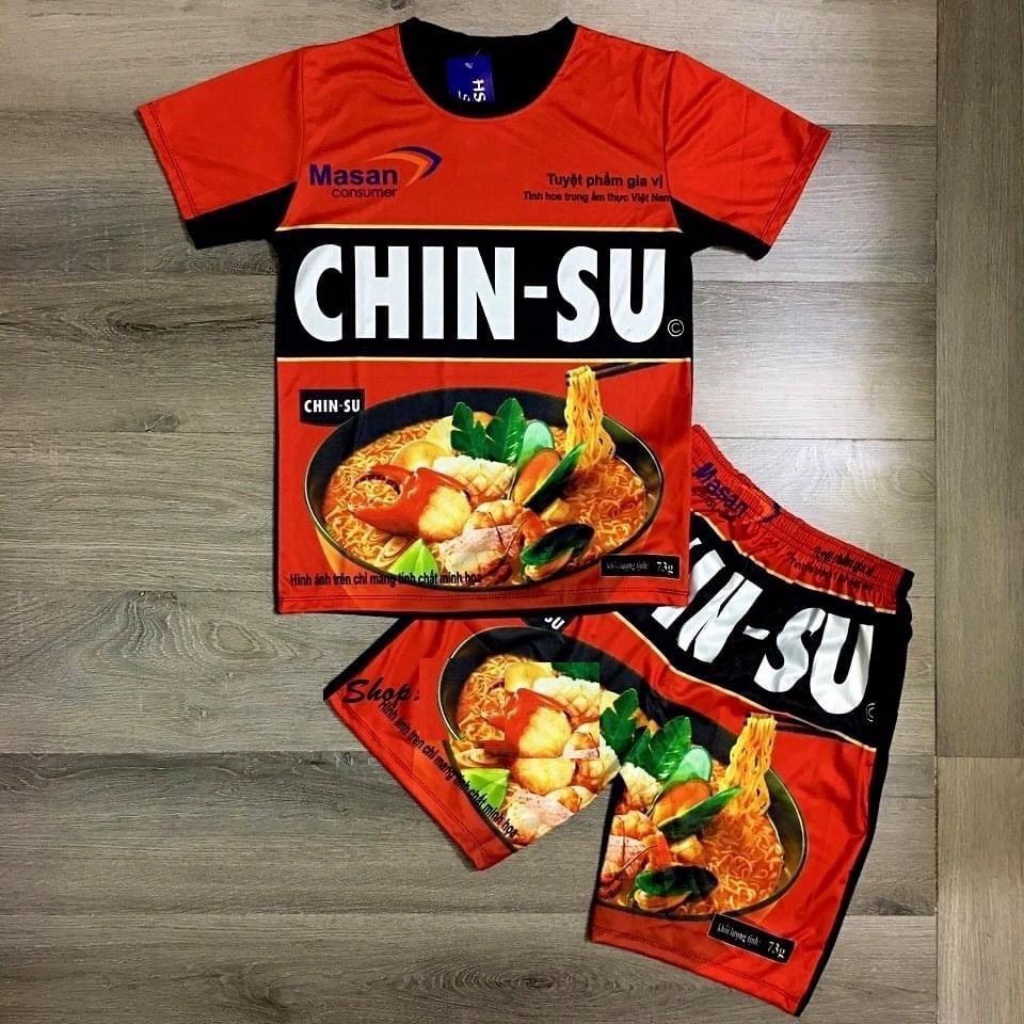 Bộ quần áo gia đình chất liệu co giãn bộ quần áo mì tôm thun lạnh giá ưu đãi