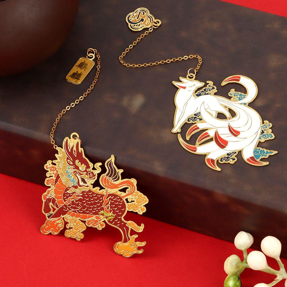 Let Bookmark Bằng Đồng Thau Phong Cách Trung Hoa Cổ Điển Mặt Dây Chuyền Kim Loại Đánh Dấu Pagination Trường