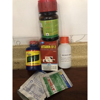 Bộ chăm sóc Lan 5 món : B1 thái +B12 thải độc + Bio root 0-1-1 USA +Acroot 10SL 4 lọ 100ml +3 gói Atonik 10ml