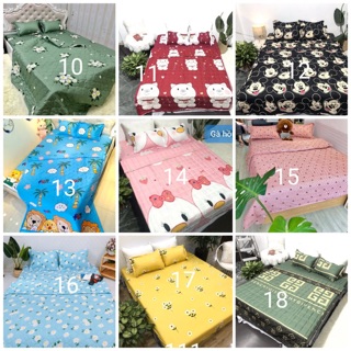 Trọn bộ 5 món chăn ga gối hè poly mới nhất