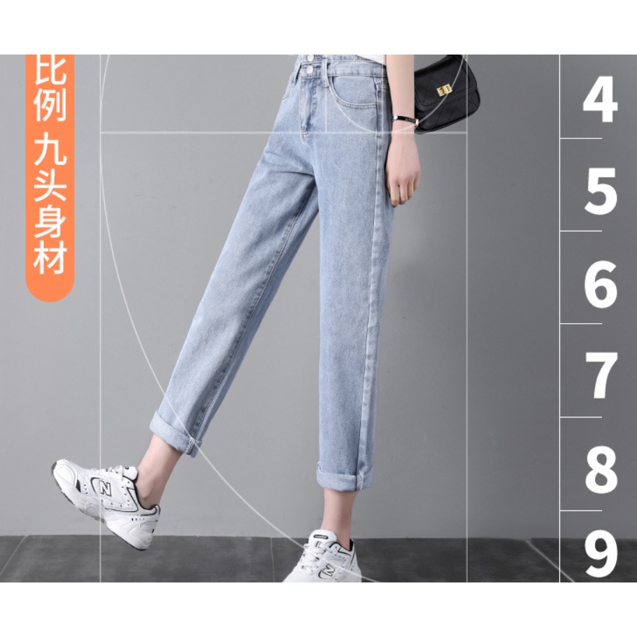 Quần jean baggy nữ lưng cao, quần bò form đẹp đi học ulzzang thời trang nữ 2 nút 2 cạp quần