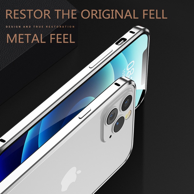 Khung bảo vệ điện thoại bằng kim loại màu trơn sang trọng thích hợp cho Iphone 12 Pro Max 12 Pro 12 Mini 12
