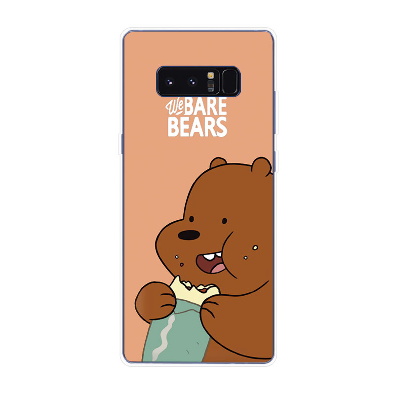 Samsung Galaxy S7 Edge S8 S8+ Plus Soft TPU Silicone Phone Case Cover Three Bare Bears 2