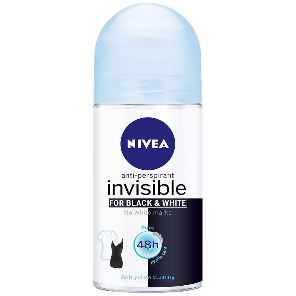 Lăn Khử Mùi Nữ Nivea Invisible For Black & White 50ml