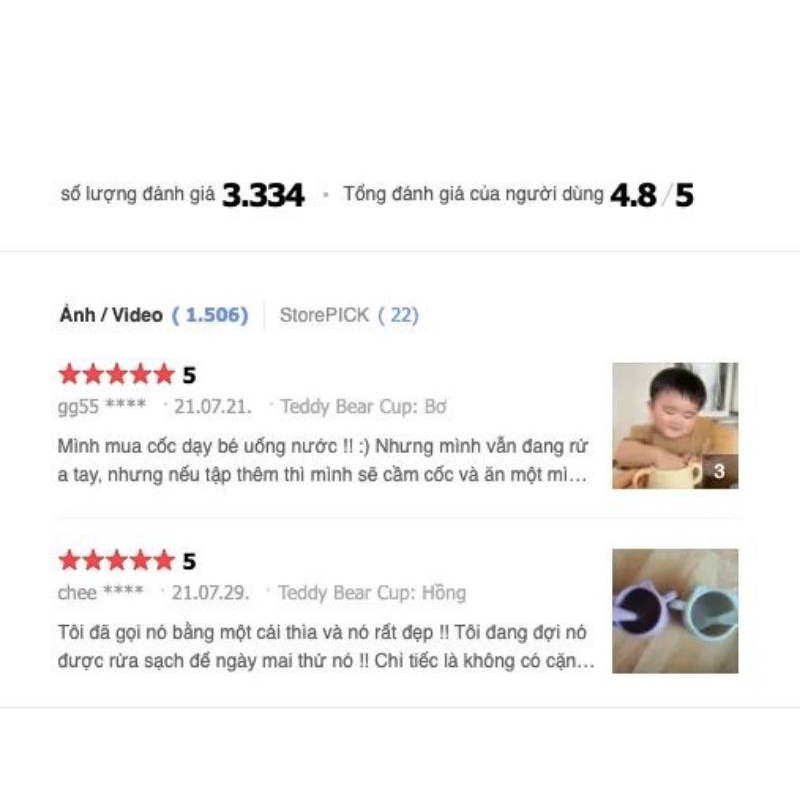 Cốc gấu Bluemama Hàn