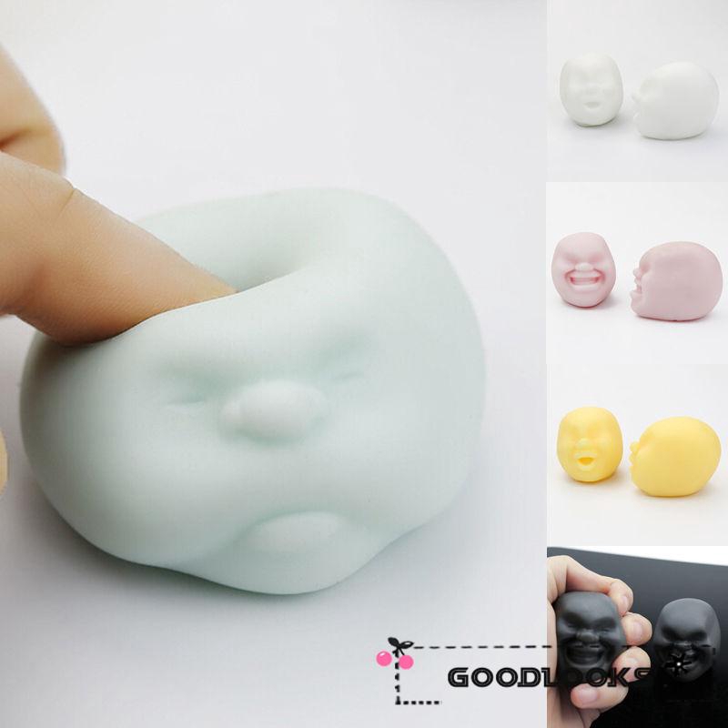 HGL♪New Chic Squeeze Squishy Scented Human Face Slow Rising Stretch Toy Phone