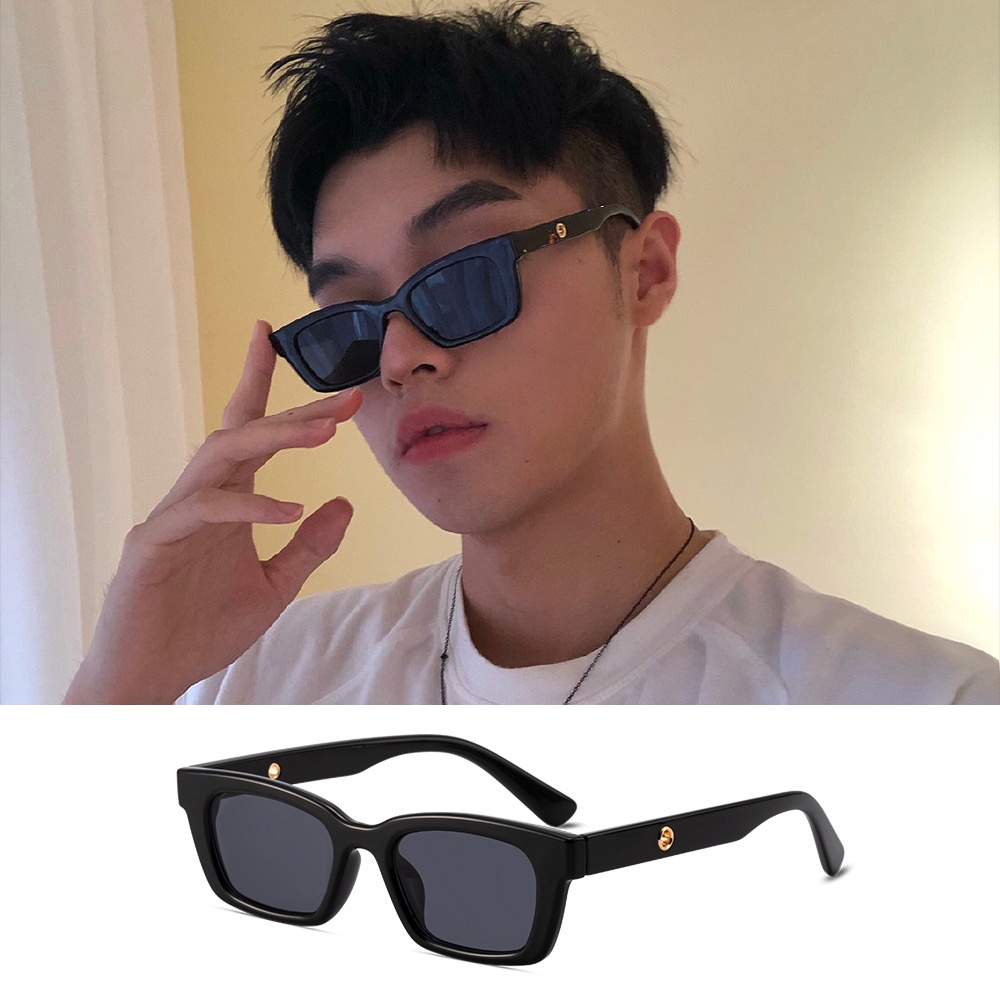 Kính râm gọng chữ nhật thời trang nam nữ phong cách Hàn Quốc chống tia UV400 kính Hot trend