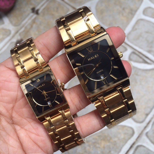 Đồng Hồ Nam HALEI H2 Khung Thép Mạ Vàng Cao Cấp Mặt Vuông Lịch Lãm  Sang Trọng Chống Nước Chống Xước Hiệu Quả | BigBuy360 - bigbuy360.vn