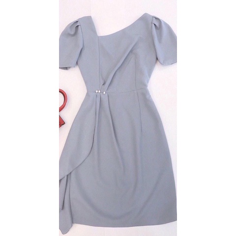 Váy thiết kế dáng vát thân váy - Cherry Store V001