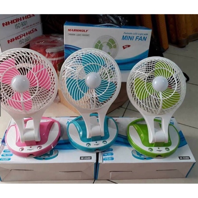 Quạt mini tích điện  2in1 MINI FAN
