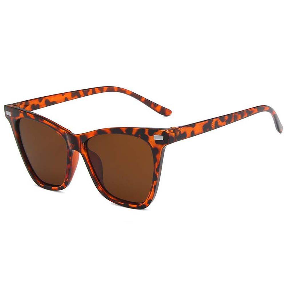 Kính Mát Gọng Vuông Lớn Bằng Kim Loại In Họa Tiết Báo Hồng Phong Cách Vintage Thời Trang Cho Nữ