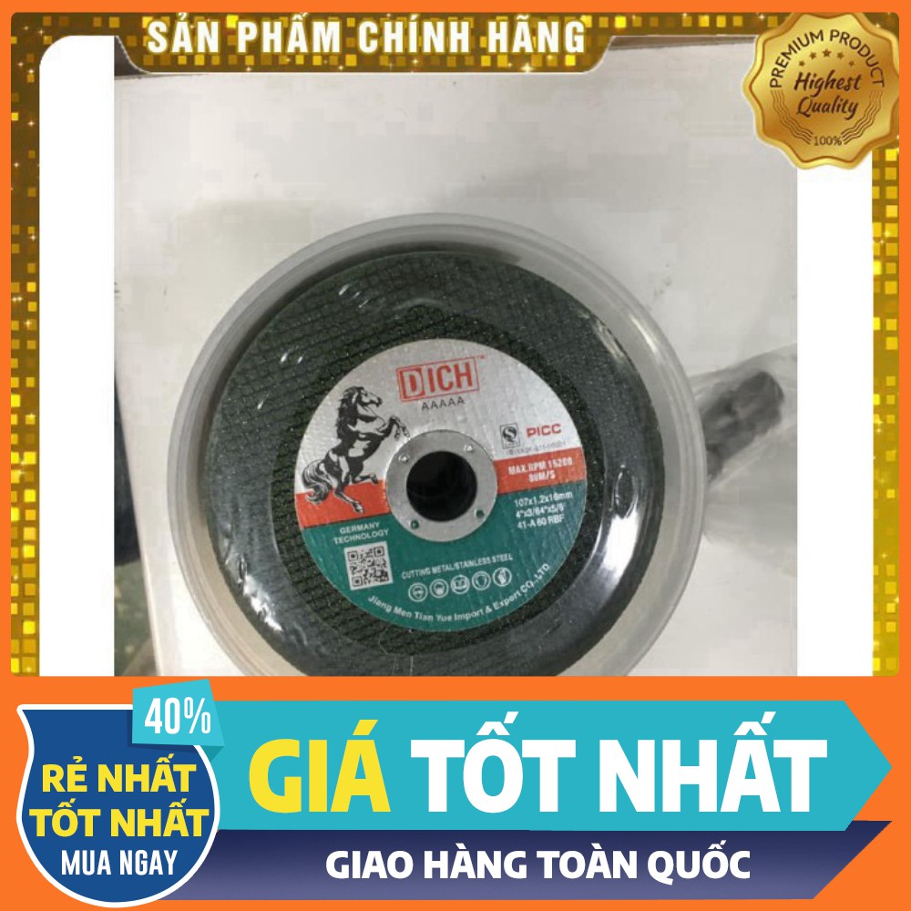 [ HÀNG CHÍNH HÃNG - GIÁ TỐT NHẤT ] ĐÁ CẮT SẮT, INOX PHI 100 HỘP 50 VIÊN(CHO KHÁCH XEM HÀNG)