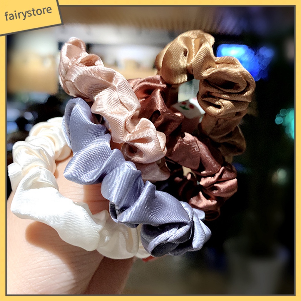 Set 6 Dây Cột Tóc Co Giãn Thiết Kế Đơn Giản Thời Trang Cho Nữ